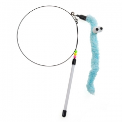 Дразнилка д/кош червячок с глазами, L-80см Jack&King арт. JK88278