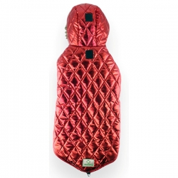 Куртка утепленная с капюшоном на меховой подкладе красная L дл45, гш62*44, N1 SALE