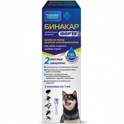 Пчелодар Бинакар Форте капли инсектоакар. д/собак и щенков 1 мл (2 пипетки)