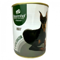 Baurenhof Natural д/собак конс.с кроликом 850г