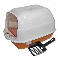 Туалет закрытый д/кош 50,5х35х34см, с совком, микс колор, Jack&King арт. JK86434