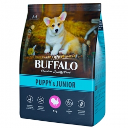 Mr.Buffalo PUPPY & JUNIOR сухой корм д/щенков и юниоров 2 кг индейка СРОК РЕАЛ 03.26