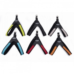 Шлейка NUNBELL д/собак весом до 9кг s-RS р-р.3.5 со светоотражающей нитью микс, арт. 30919-0261, ЧД