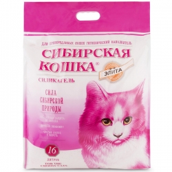 СИБИРСКАЯ КОШКА наполн. 16л ЭЛИТА (силикагель) д/прив.кош. АКЦИЯ -10%