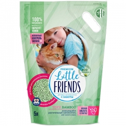 Наполнитель Little Friends Tofu Bamboo п/м пакет 5л (2,5кг)