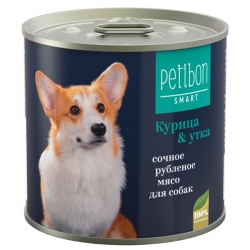 Petibon Smart для собак 240 г Рубленое мясо с курицей и уткой