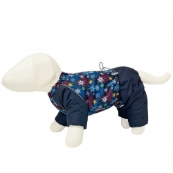 Комбинезон на синтепоне Снежинка, мальчик, (32см), темносиний/принт, OSSO SALE