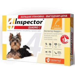 Inspector Quadro Капли для собак 1-4кг, 3 шт