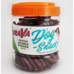 БРАВА лак-во для собак Палочки из мяса ягненка 700г