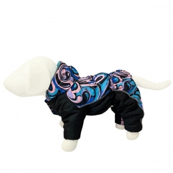 Комбинезон на синтепоне, мальчик, (28), морозные узоры/бирюза,OSSO