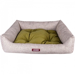 XODY Лежанка Люкс (флок) №4 OLIVE/YELLOW 80х70х22см