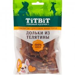 Титбит Дольки из телятины для собак мини пород 70 г