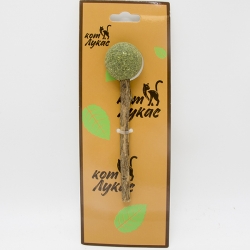 Игрушка д/кош Кот Лукас Шарик на палочке кош. мята, 13,3х3см, 25г годен SALE до 07.11.26