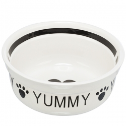 Миска керам 2,6л белый/черный ф25см TRIXIE