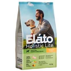 Elato Holistic Lite д/взр.соб. Сред. и круп. пород  Курица/Индейка 2,5 кг СКИДКА 50% кратно 2шт