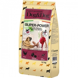 Dog & Dog сухой корм д/собак активных 14 кг Super-Power с курицей