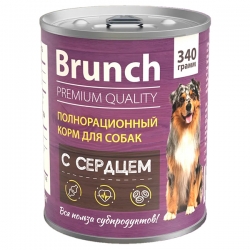 Brunch 340г конс. для собак с сердцем полнорац. НОВЫЙ