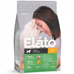 Elato Holistic корм для щенков мелких пород с курицей и уткой, 500г