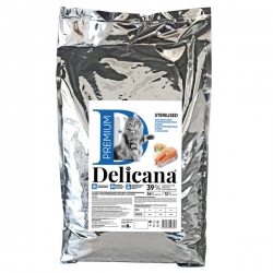 Delicana сух.д/кошек 8кг кастрированных и стерилизованных, лосось