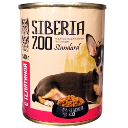 Siberia ZOO д/собак конс. с телятиной 340г АКЦИЯ -15%