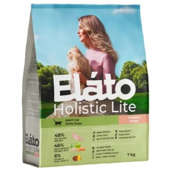 Elato Holistic Lite д/кош взр.привередл. Кролик/Индейка 7кг