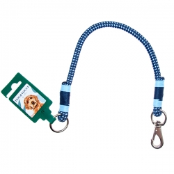 Ошейник капрон синий ширина 8 мм ОШ 46см Dog&Vogue Rope (Аркон)