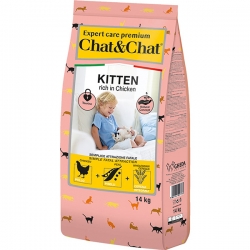Chat & Chat Expert Premium сухой корм д/котят 14 кг с курицей