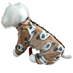 Комбинезон ^Panda street^ плюш, беж, мал, 16, 33х44см, Pet Fashion SALE