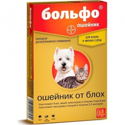 БОЛЬФО ошейник пр/бл д/кош и мелких собак(38см) БМ