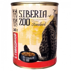 Siberia ZOO д/кошек конс. с говядиной 340г СРОК РЕАЛ 29.10.26н