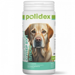 POLIDEX 300 Super Wool витамины д/собак  (Супер Вул) 1таб/10кг