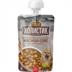 Деревенские лакомства Холистик Премьер д/соб Мясной соус из баранины 90г