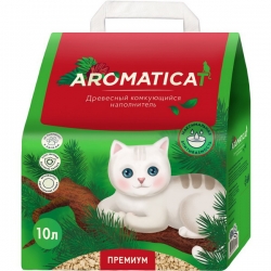 Aromaticat наполнитель для кош.туалета древесный комкующийся 10л