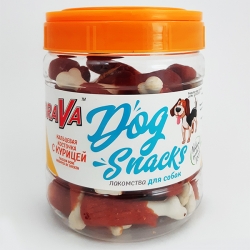 БРАВА лак-во для собак Кальциевая косточка с курицей 700г