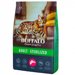 Mr.Buffalo  сухой корм д/кошек STERILIZED 400 г лосось