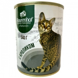 Baurenhof Natural д/кошек конс.с кроликом 340г