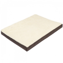 Лежанка прямоугольная ZooM ДЖЕФФРИ №3 90*60*h5,5см (нейлон,мех,поролон) коричневая