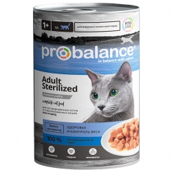 ProBalance конс.д/кош. 415 г Sterilized д/стерилиз. и кастр. АКЦИЯ -12%
