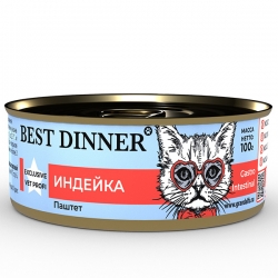 Best Dinner Exclusive VET PROFI Gastro Intestinal конс.^Индейка^, д/кошек 100г паштет