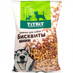 Титбит Бисквиты мясные мини печенье для собак 500 г