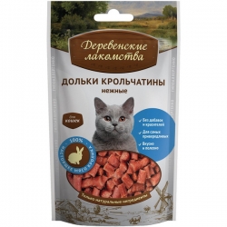 Деревенские лакомства д/кош Дольки крольчатины нежные 45г