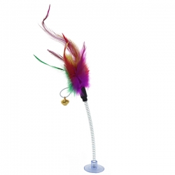 Дразнилка д/кош Перья на пружинке 31 см, Jack&King