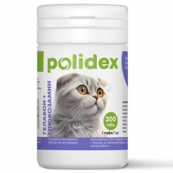 POLIDEX 200 Gelabon with Glucosamine витамины д/кошек СРОК РЕАЛ 06.26