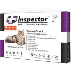 Inspector Quadro капли от вн. и внут. паразит д/кош 8 - 15 кг