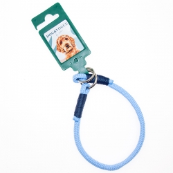 Ошейник-удавка синий ширина 6 мм ОШ max 37см Dog&Vogue Rope (Аркон)