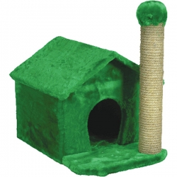 Дом д/кош КОНУРА с когтеточкой деш. мех 36*52*50см (Зооник) SALE