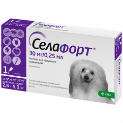 Селафорт для собак 2,6 - 5 кг, 1*30 мг/0,25 мл