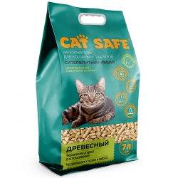 Cat safe наполнитель Древесный 7 л