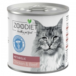 Zoodiet консервы 240г для кошек С курицей и говядиной (обмен веществ)