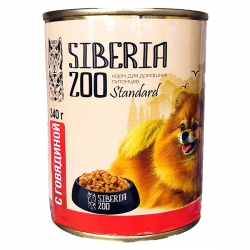 Siberia ZOO д/собак конс. с говядиной 340г